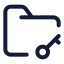 Folderkey icon with stroke standard style