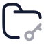 Folderkey icon with twotone rounded style