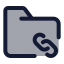 Folderlinks icon with duotone standard style
