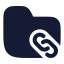Folderlinks icon with solid rounded style