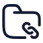 Folderlinks icon with stroke rounded style