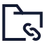 Folderlinks icon with stroke sharp style