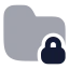 Folderlock icon with bulk rounded style