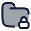 Folderlock icon with duotone rounded style