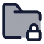 Folderlock icon with duotone standard style