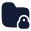 Folderlock icon with solid rounded style