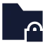 Folderlock icon with solid sharp style