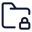 Folderlock icon with stroke standard style