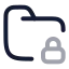 Folderlock icon with twotone rounded style