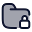 Folderlocked icon with duotone rounded style