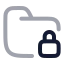 Folderlocked icon with twotone rounded style