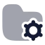 Foldermanagement icon with bulk rounded style