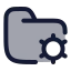 Foldermanagement icon with duotone rounded style