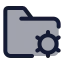 Foldermanagement icon with duotone standard style