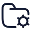 Foldermanagement icon with stroke rounded style