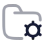 Foldermanagement icon with twotone rounded style