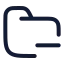 Folderminus icon with stroke rounded style