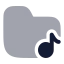 Foldermusic icon with bulk rounded style
