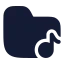 Foldermusic icon with solid rounded style