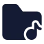 Foldermusic icon with solid standard style