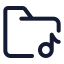Foldermusic icon with stroke standard style