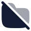 Folderoff icon with bulk rounded style
