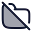 Folderoff icon with duotone rounded style