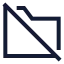 Folderoff icon with stroke sharp style