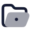 Folderopendot icon with bulk rounded style