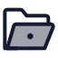 Folderopendot icon with duotone standard style