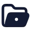 Folderopendot icon with solid rounded style
