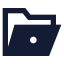 Folderopendot icon with solid sharp style