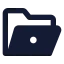 Folderopendot icon with solid standard style