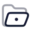 Folderopendot icon with twotone rounded style