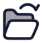 Folderopen icon with duotone rounded style