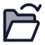 Folderopen icon with duotone standard style