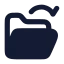 Folderopen icon with solid rounded style