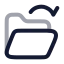 Folderopen icon with twotone rounded style