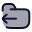 Folderoutput icon with duotone rounded style