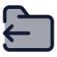 Folderoutput icon with duotone standard style