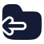 Folderoutput icon with solid rounded style