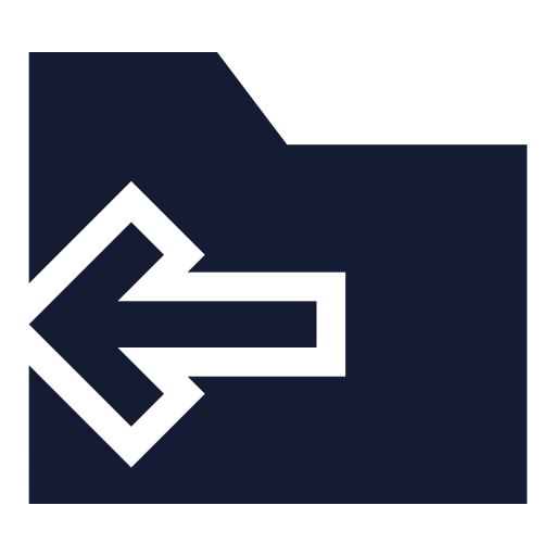 Folder Output Icon in Solid Sharp style