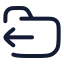 Folderoutput icon with stroke rounded style