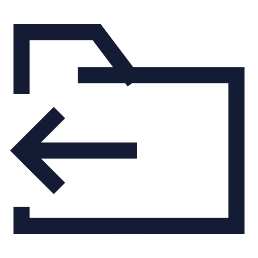 Folder Output Icon in Stroke Sharp style