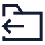 Folderoutput icon with stroke sharp style