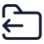 Folderoutput icon with stroke standard style