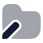 Folderpen icon with bulk rounded style