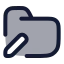 Folderpen icon with duotone rounded style