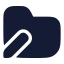 Folderpen icon with solid rounded style