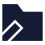 Folderpen icon with solid sharp style
